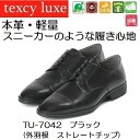 【texcy luxe テクシーリュクス】ビジネスシューズ 外羽根 ストレートチップ TU-7042 本革 幅広3E アシックス商事 texcy luxe リク...