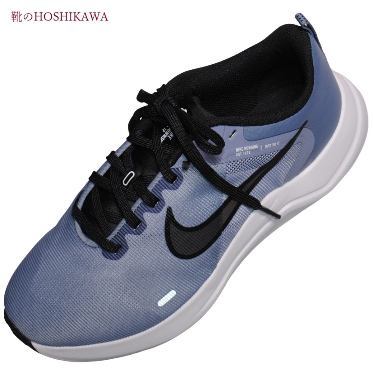 【靴のHOSHIKAWA】 『NIKE DM0919 401』ナイキ ダウンシフター 1224.5cm～28cm メンズアシェンスレート×ブラックレースアップスニ―カー合成繊維