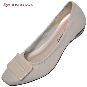 【靴のHOSHIKAWA】 『Dona Miss 25222』21.5cm〜25cm EEEドナミス パンプスレディース オウルバックル ローヒール国産 本革 秋冬