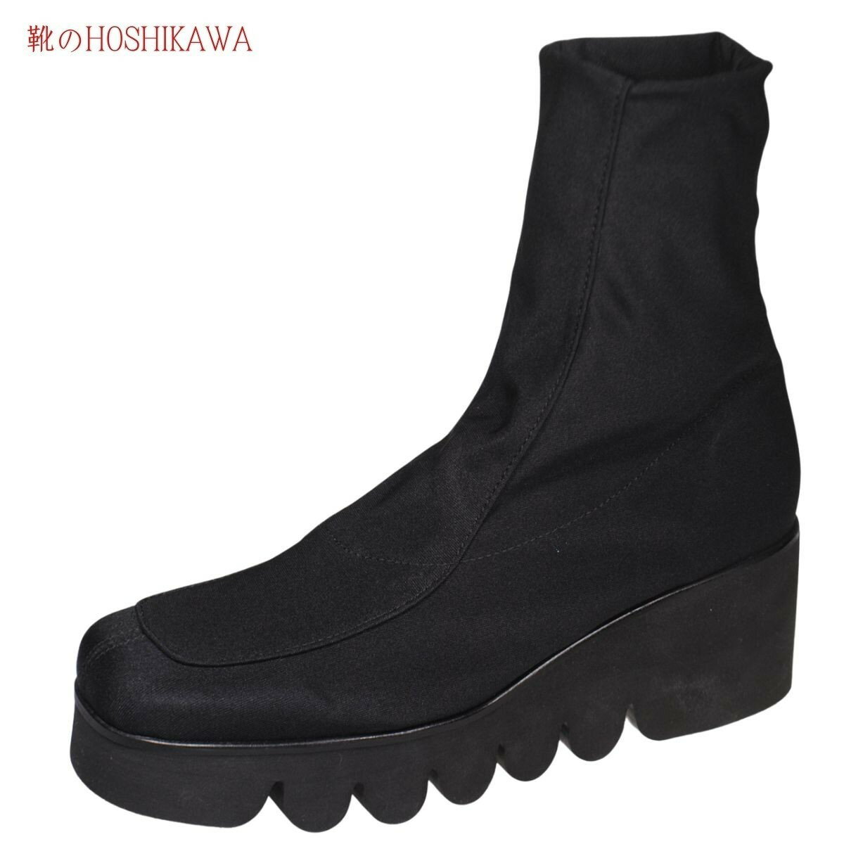 【靴のHOSHIKAWA】 『Dona Miss 1022』22cm〜24.5cm EEEドナミス ミドルブーツレディース ブラックスト..