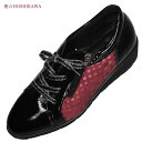 【靴のHOSHIKAWA】 『SALON DE GRES SL123』サロンドグレー レースアップコンフォートシューズ22cm〜25cm EEEEワインプリント...