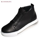 【靴のHOSHIKAWA】 『SALON DE GRES SLP5007D』サロンドグレー ブラック22.5cm〜24.5cm EEEブーティー 内側ファスナー...