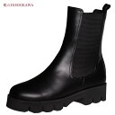 【靴のHOSHIKAWA】 『MONET 214303』モネ ショートブーツ21.5cm〜24.5cm EEEブラック レディースサイドファスナー スムース革本...