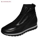【靴のHOSHIKAWA】 『Gabor 36450』モネ レザースニーカー22cm〜25.5cm レディースブラック ブーティーフロントファスナー ハイカット...