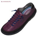 【靴のHOSHIKAWA】 『MONET 881404』モネ レザーシューズ21.5cm〜24.5cm EEEEパープル/C レディースラバーレース スリッポン...