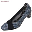 【靴のHOSHIKAWA】 『MONET 883203』 モネ パンプス21.5cm〜24.5cm EEEポインテッドトゥ ウェッジソールブラックP レディース...