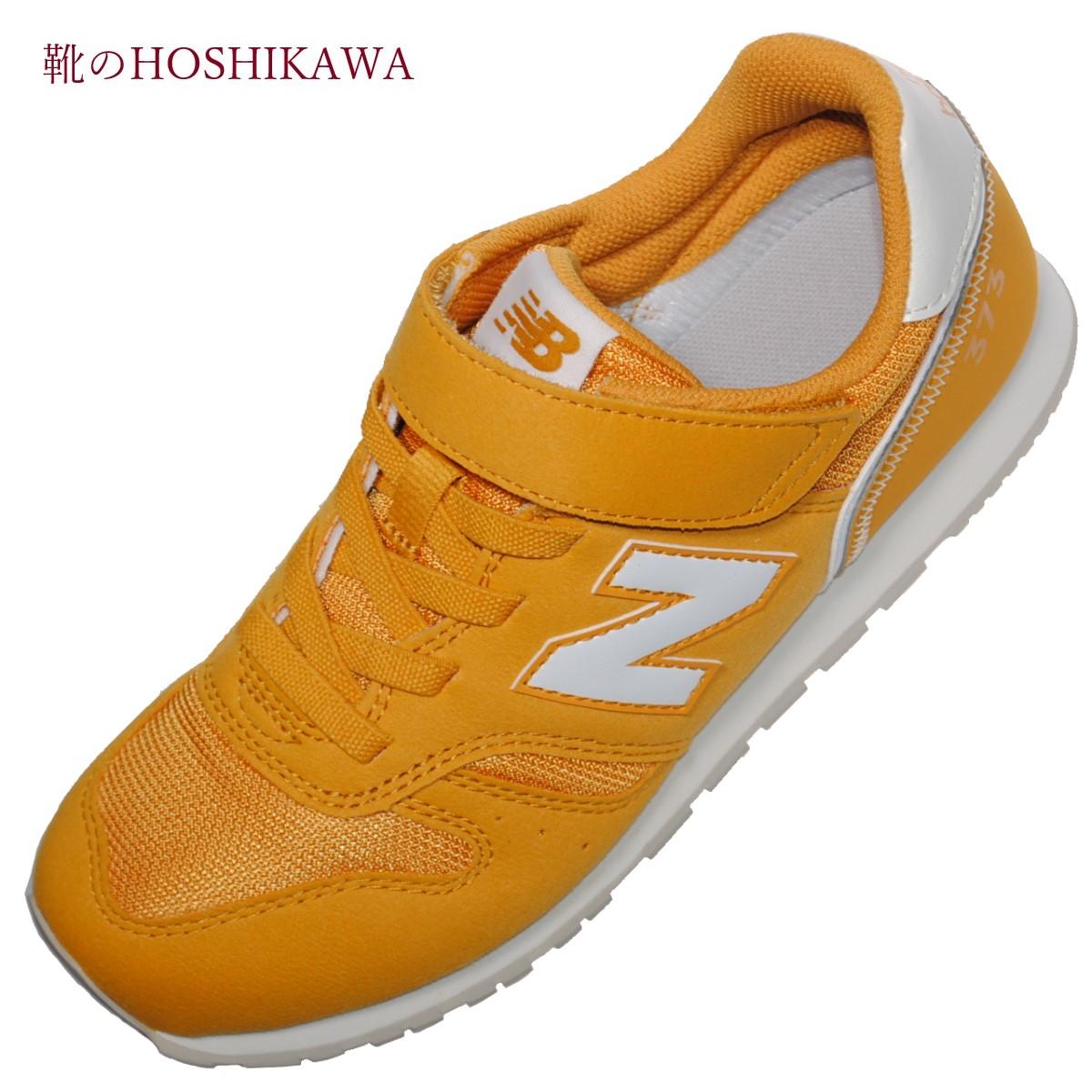 【靴のHOSHIKAWA】 『New Balance YV373 BL2』ニューバランス スニーカー17cm〜24cm ベルクロイエロー マジックテープユニセックス 合皮