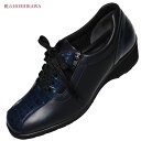 【靴のHOSHIKAWA】 『SALON DE GRES 18644』21.5cm〜25cm EEEEサロンドグレーコンフォートシューズネイビー エナメル型押し...
