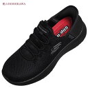  『SKECHERS SPORTL 108144』22cm～26.5cm レディーススリップインズ ワーク サミッツスニーカー ブラック運動靴 合皮 軽量