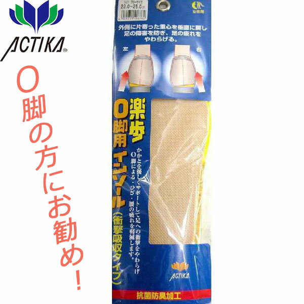 【エントリーでポイント5倍⇒11/27(木)1:59迄】 楽歩 O脚対策 インソール 衝撃吸収タイプ 女性用(162) 木原産業 レディース