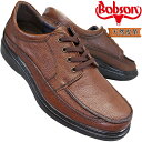 ボブソン B5207 ダークブラウン メンズ カジュアルシューズ ウォーキングシューズ レザースニーカー 革靴 紐靴 ゆったり 本革 Bobson 4E eeee 幅広 ワイド