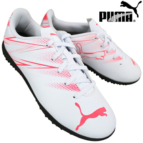 【全商品ポイント5倍⇒12/26(火)1:59迄】 プーマ PUMA スニーカー アタッカント TT Jr 107481 ホワイト 21cm～24.5cm キッズ ジュニア サッカートレーニングシューズ サッカースパイク 紐靴 子供靴 運動靴 人工皮革 ATTACANTO TT Jr プーマ107481のサムネイル