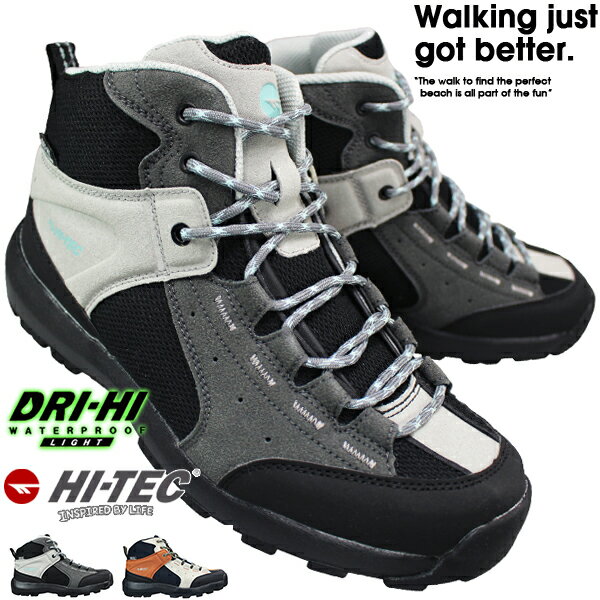 ハイテック 防水スニーカー HT HK044 AORAKI TREK WP ブラック/グレー・ネイビー/ベージュ 25.5cm～27.5cm メンズ アウトドアスニーカー トレッキングシューズ 紐靴 運動靴 防水靴 ウォータープルーフ HI-TEC ムーンスター