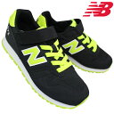 ニューバランス スニーカー newbalance YV373 AH2 ブラック 17cm～22cm キッズ ジュニア シューズ スニーカー 子供靴 運動靴 マジックテープ 面ファスナー New Balance