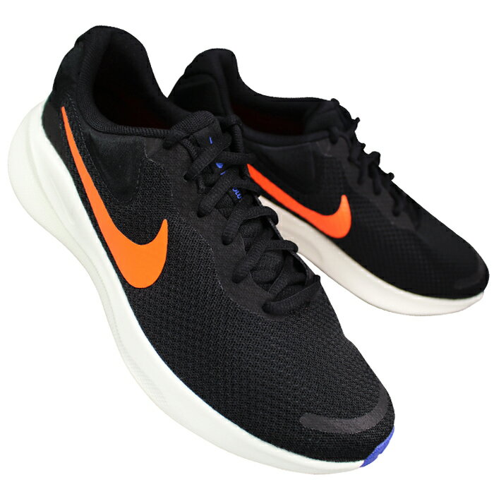 ナイキ nike スニーカー FB2207 008 レボリューション7 ブラック/オレンジ 25cm〜28cm メンズ スニーカー ランニングシューズ ジョギングシューズ スポーツシューズ 紐靴 運動靴 NIKE REVOLUTION 7 ナイキFB2207のサムネイル