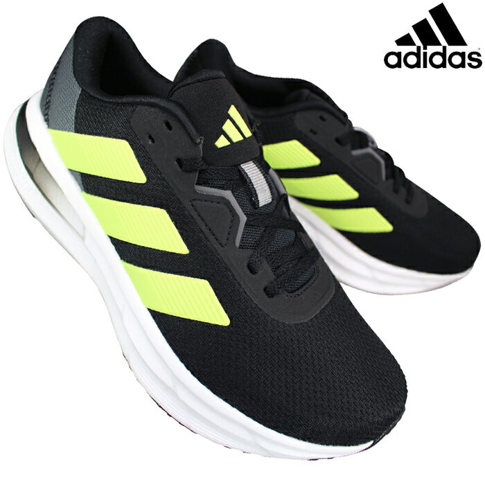 アディダス adidas ランニングシューズ JI4597 ギャラクシー 7 M ブラック/イエロー 25.5cm〜28.5cm メンズ ランニングシューズ ジョギングシューズ ローカットスニーカー 靴 紐靴 運動靴 GALAXY 7 M アディダスJI4597