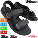 【エントリーでポイント5倍⇒7/26(土)1:59迄】 ウィルソン Wilson 3650 スポーツサンダル ブラック・カーキ Sサイズ~LLサイズ メンズ サンダル カジュアルシューズ 履きやすい靴 マジックテープ 面ファスナー ベルクロ 靴