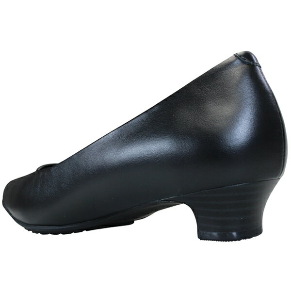 asics trading アシックス 商事 Lady worker レディワーカー LO-17130 黒 4E相当 プレーンパンプス 3.0cmヒール 就活パンプス 冠婚葬祭 レディース