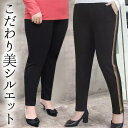 3XL-8XLサイズ 専用こだわり美シルエット ストレッチパンツ スキニーパンツ 大きいサイズ専用 ぽっちゃりさん 黒パンツ きれいめ レディース