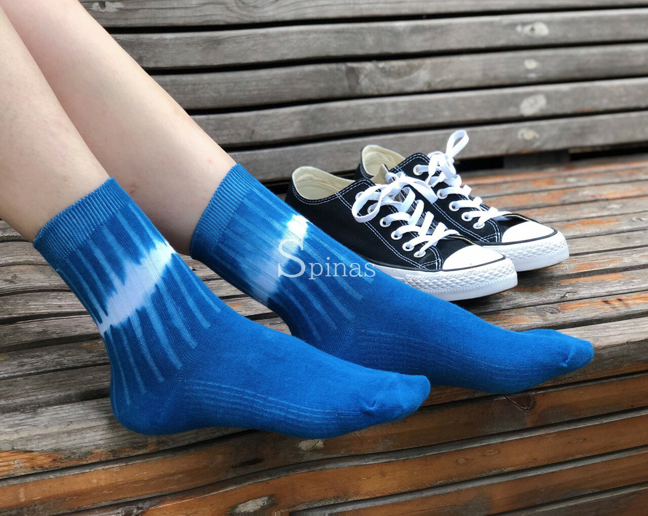 個性的でオシャレな 藍染 靴下 タイダイ ソックス 女性用 男性用 青色 絞り染め 2枚組 レディース メンズ ユニセックス カッコイイ カジュアル ストリート 23-27cm 全5タイプ