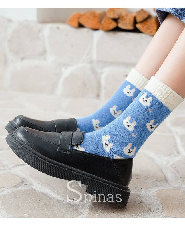 【3足組】保温性抜群の靴下 厚手 ショートソックス レディース 女子 学生 キッズ 女性用 猫柄 おしゃれソックス 秋冬 通勤 通学 カジュアル 女性用 綿 防寒 裏パイル素材 23-25cm