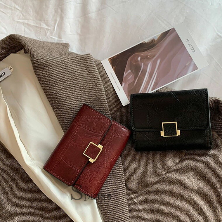 軽量で上品 三つ折り財布 レディース かわいい コンパクト財布 コンパクトウォレット カードホルダー カードケース チケット 小銭入れなし