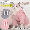 猫ちゃんがうさちゃんに変身！？長いうさ耳が可愛いパーカー！ ペット服 猫用 パーカー リブ うさ耳 おしゃれ 秋冬 防寒 ペットウェア 全2色