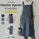 大人用 子供用 デニムエプロン ガーデニングエプロン デニム ガーデニング用品 エプロン ポケット ロング丈 園芸 北欧 ガーデン カフェ
