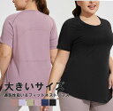 立体的で肉感を拾いにくい仕様!6色展開 ヨガウェア 大きいサイズ 半袖...(4)