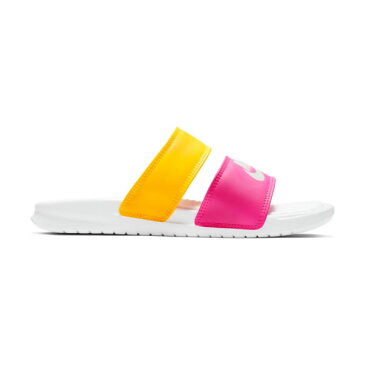 大人気！【国内正規品】NIKE　WMNS　BENASSI　DUO　ULTRA　SLIDE　ウィメンズ　ベナッシ　デュオ　ウルトラ　スライド　サンダル　シャワーサンダル　レディース　メンズ　ホワイト/ピンク/オレンジ　男女兼用（819717-102）