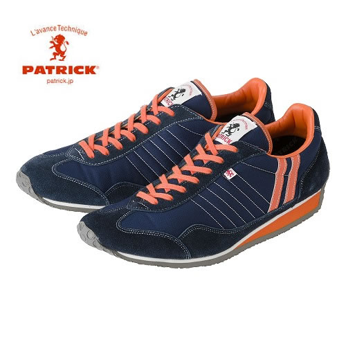 PATRICK パトリック メンズ レディース スニーカー 靴　スタジアム　STADIUM　ネービー/オレンジ（23952）