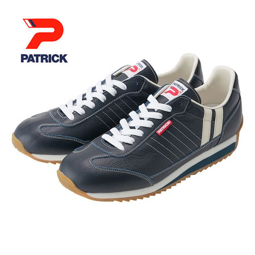 PATRICK パトリック メンズ レディース スニーカー 靴　マラソン　レザー　MARATHON−LEATHER 　ネービー　（98902）