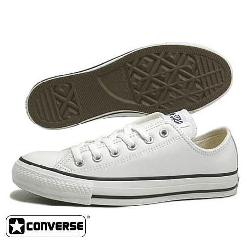 CONVERSE LEATHER　ALLSTAR　OX　コンバース　レザー　オールスター 　オックス　メンズ　レディース　スニーカー　ホワイト（32143480）