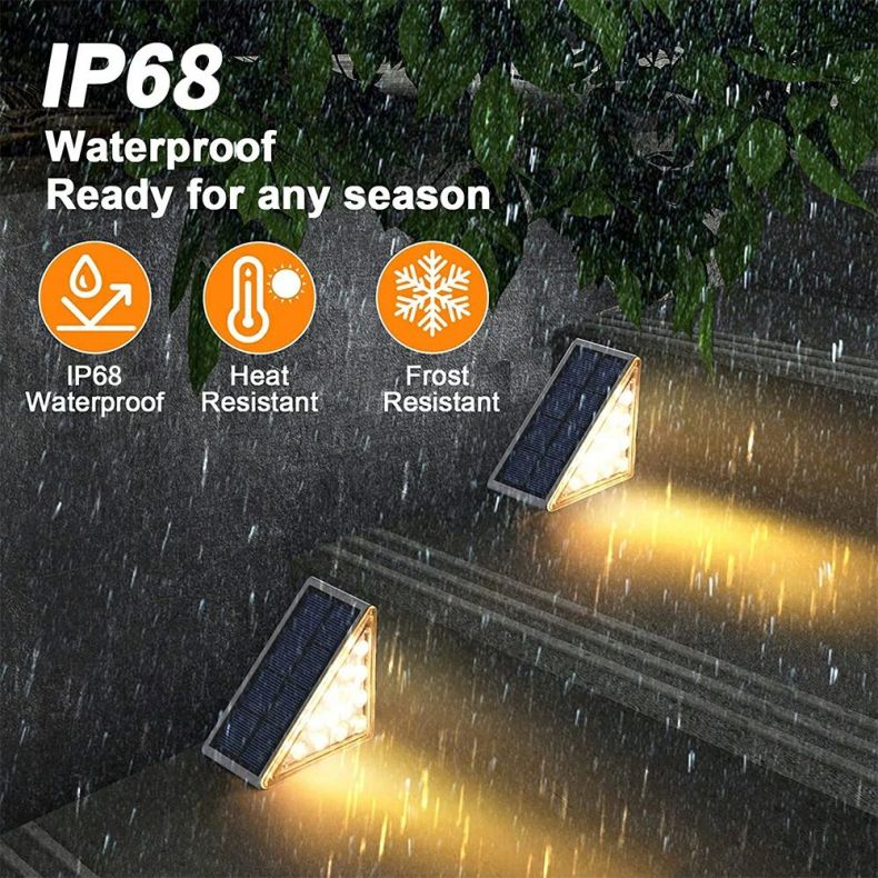 ソーラーステップライト 防水 6個セット 屋外 階段ライト 温白色 ソーラーデッキライト IP67 ソーラー..