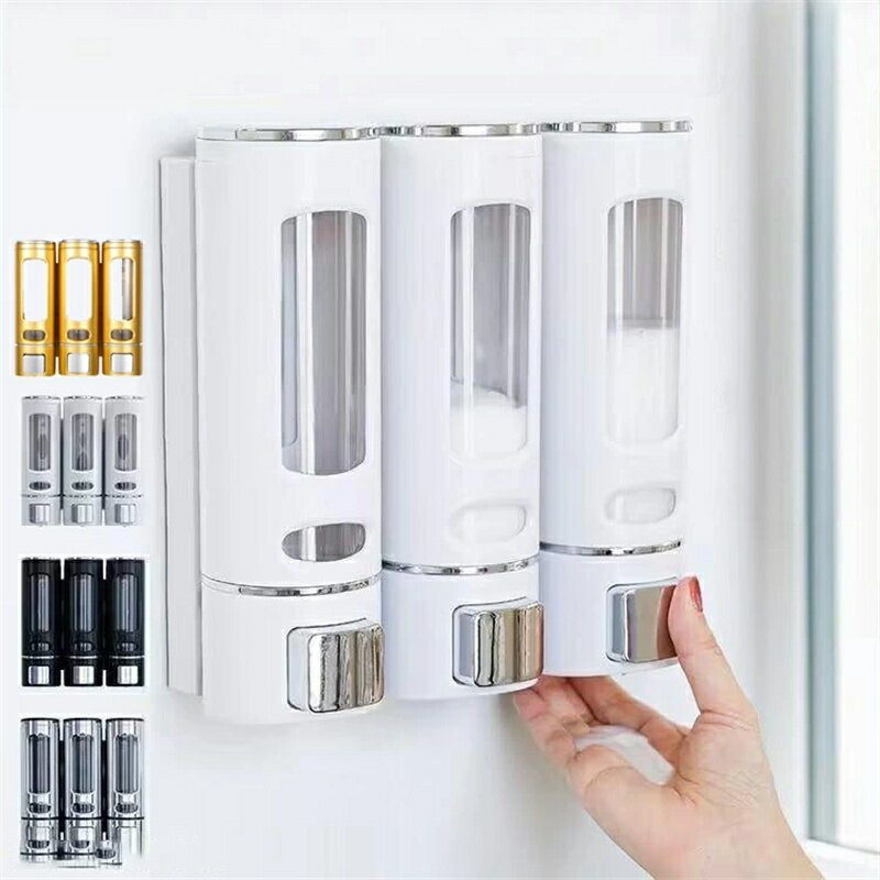 シャンプーボトル 壁掛け シャンプーボトル シャンプーディスペンサー 大容量 400ml 1個 2個 3個セット バス収納 壁掛け式 ディスペンサー 詰め替えボトル 洗浴用品