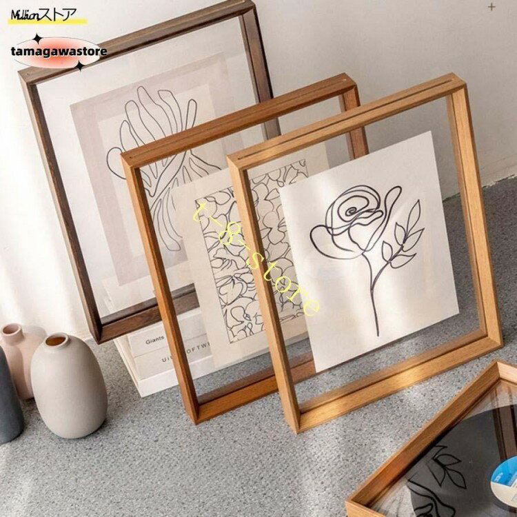 額縁 おしゃれ ムーベ フレーム A3 木製 オーク 壁掛け ポスターフレーム フォトフレー 北欧 フォトフ..