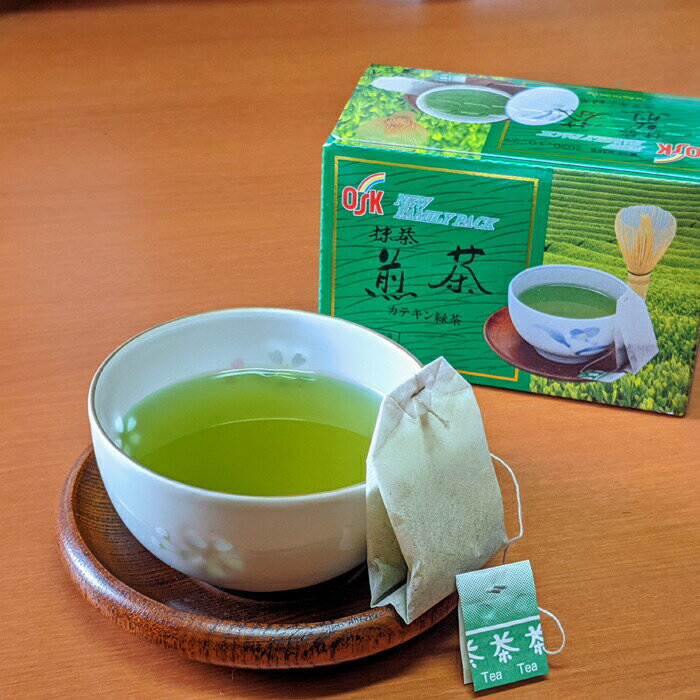 【ポイント2倍♪】OSK小谷穀粉 抹茶入り煎茶ティーバッグ20袋入り