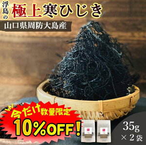 【数量限定！10%OFF ※対象期間は9日20:00〜】ひじき 国産 35g 2袋セット 送料無料 (山口県周防大島産 天然ひじき) 食物繊維 カルシウム マグネシウム 無添加 海藻 佃煮 つくだ煮 煮物 乾燥ひじき ひじきごはん 混ぜご飯 ご飯のお供 おつまみ 伝統製法 桑郷