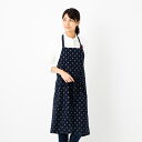 メール便で送料無料 ドビー織 カフェスタイル エプロン キッチン レディース メンズ シンプル ナチュラル 前掛け ロング丈 古民家 レストラン ワークエプロン...