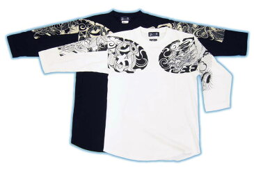 紅雀七分袖和柄Tシャツ龍、梵字、辰年