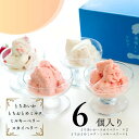 栃木県産いちご4種のジェラート食べ比べ6個セット「とちあいか2個・スカイベリー2個・ミルキーベリー1個・とちおとめ1個」【葛生農場】