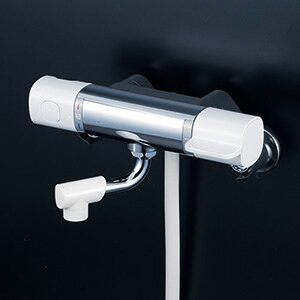 【KVK公式】【FTB100KKCR8】サーモスタット式シャワー　80mmパイプ付