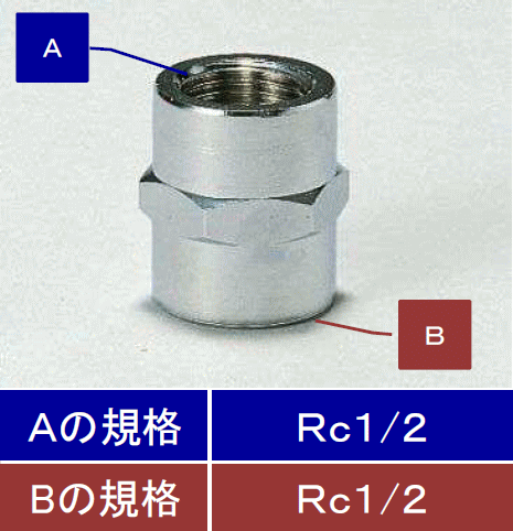 Rakuten - 【KVK公式】【Z1019】配管用内ニップル13(めねじRc1/2)X(めねじRc1/2)