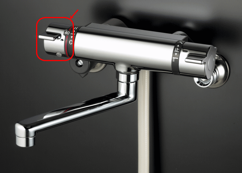 【KVK公式】【ZK1T800G】温調ハンドルセット　KF800T（メッキ）シリーズ用