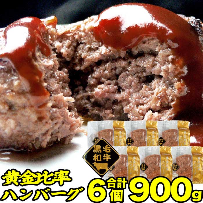 ギフト 肉 黄金比率 ハンバーグ 6個 