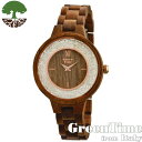 グリーンタイム 【GreenTime Strass ZW082A】 レディース 木製 腕時計 サンダルウッド 【正規輸入品】