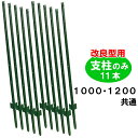 簡単 フェンス 【簡単金網フェンス 支柱のみ11本(改良型1000・1200兼用)】ダークグリーン DIY 【fence】 ドッグラン支柱 ※代引不可