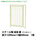犬用サークル・ケージ部品 【スチール製 追加 扉付きパネル(高さ1200×幅600mm) ×1枚 色:アイボリー】