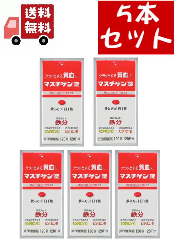 送料無料 5個セット【第2類医薬品】マスチゲン錠 120錠【日本臓器製薬株式会社】