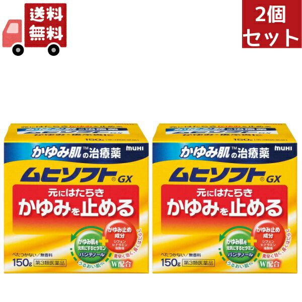 送料無料 2個セット 【第3類医薬品】「かゆみ肌」の治療薬ムヒソフトGX クリーム 150g